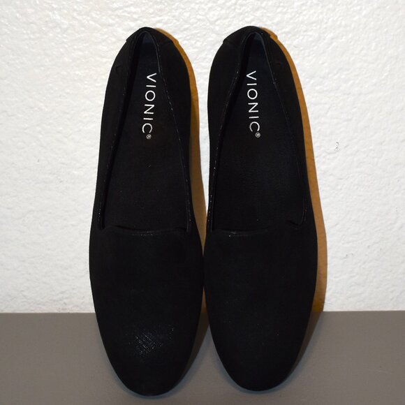 Vionic Women's Willa II Black Shimmery Flat Shoe Sz 7.5 - Picture 3 of 10